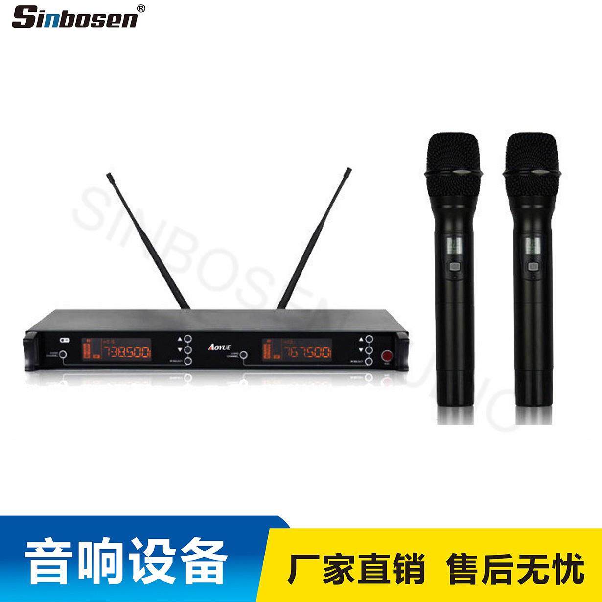 便宜的价格双通道转换Fm无线卡拉OK麦克家庭影院聚会话筒自动静音