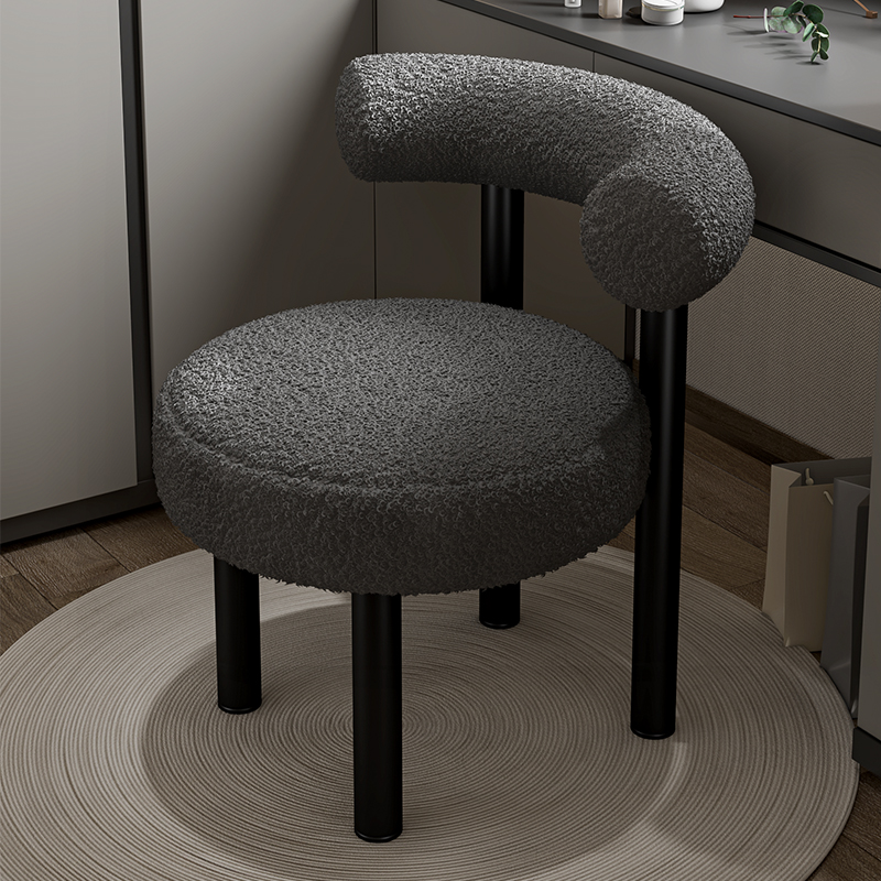 网红化妆椅家用靠背椅简约美甲椅子轻奢高级感女生卧室梳妆台凳子