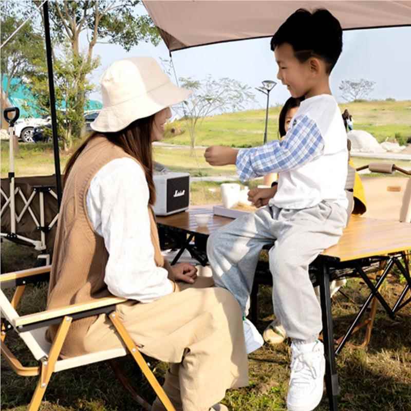 户外露营桌子野营折叠LX-SJZ00铝携合金蛋桌便式野卷餐升桌椅桌板
