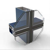 酒店批发框玻璃幕墙玻璃幕墙框 铝合金明隐框单元 架式 办公楼式