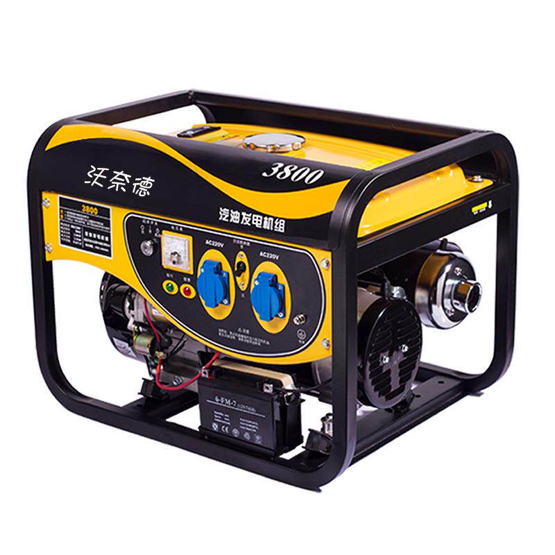 全铜小型汽油发电机220v家用3/5/6/8kw单相迷你380V