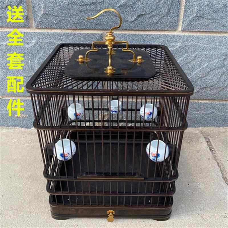 高档高档手工红红木酸枝鸟笼子红子绣眼贝子金青鸟黄鸟靛颏玉麻鸟