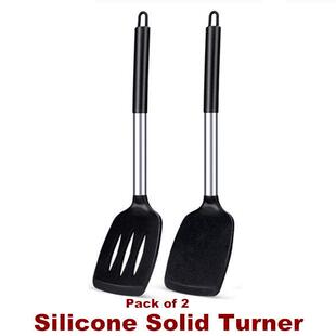 Silicone Solid Turner Non Stick Slotted Kitchen Spatulas