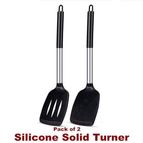 Silicone Solid Turner Non Stick Slotted Kitchen Spatulas