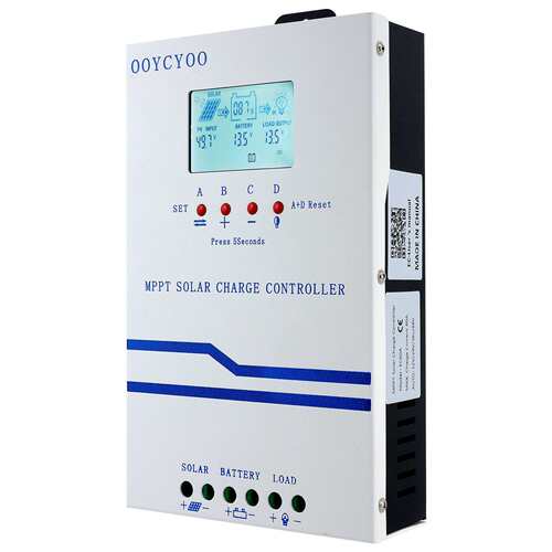 MPPT 太阳能控制器 60A 12V 24V 36V 48V 自动识别，支持多种电池
