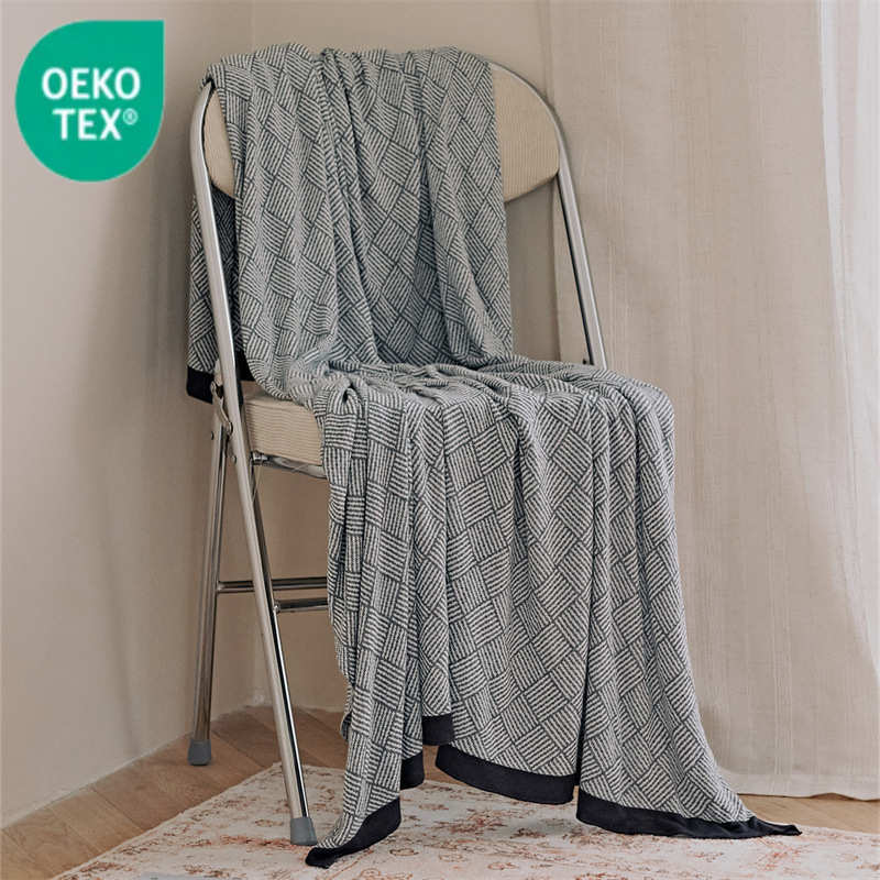 瑞景纺织新品几何针织夏凉午睡空调毯沙发盖毯午睡毯披肩毯布瓦