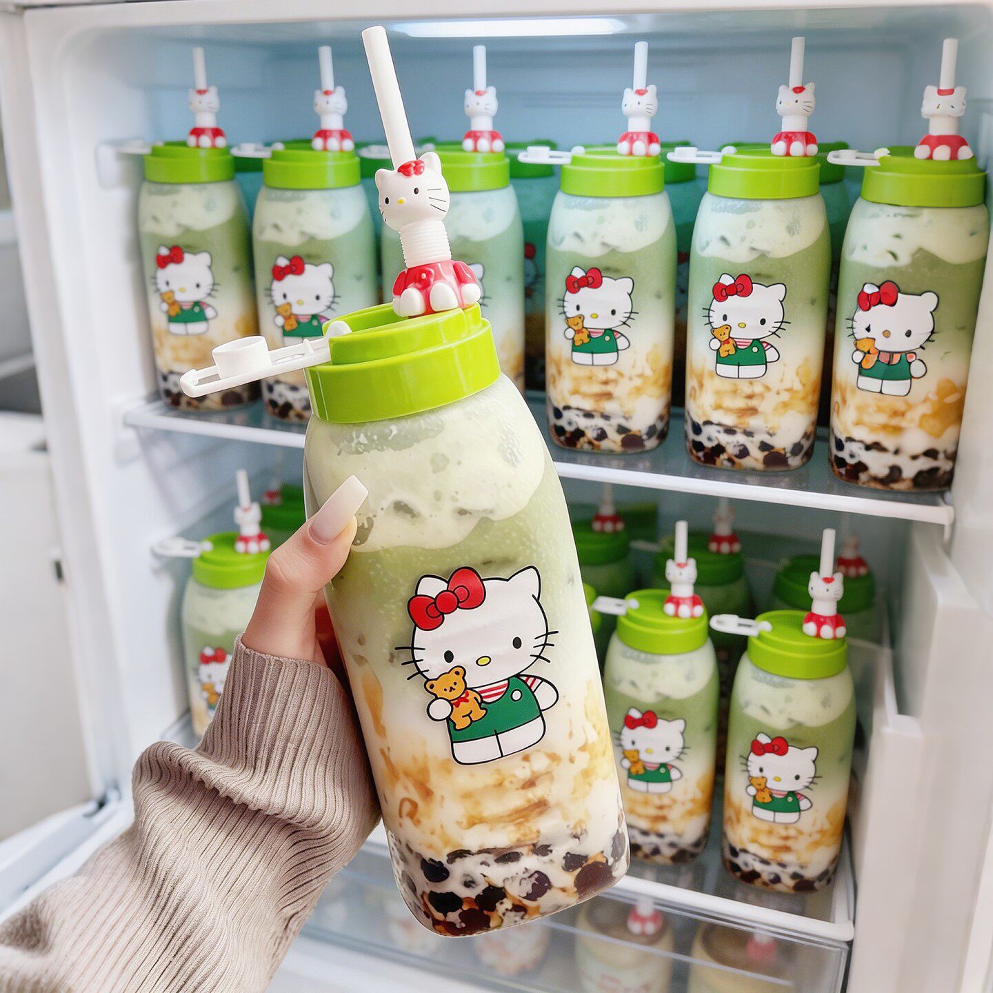 猫咪水杯冷水壶家用放冰箱大容量冷泡茶冷萃杯外出便携式随手杯