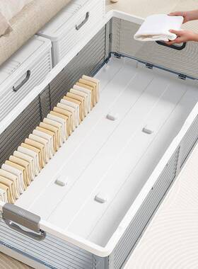 床底箱可折大床叠物号床下衣物储纳VWM物整理箱子收纳盒透明底收