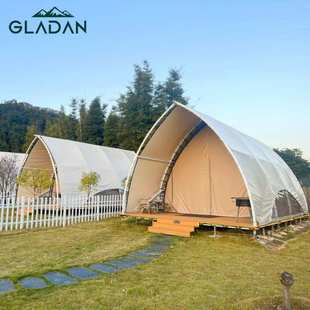 酒店大型营地住宿帐篷酒店拉丹厂家帐篷帆船露营格户外弧形景区