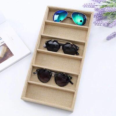 6 Grid Sunglass Glasses Storage Case Eyeglasses Display Glas