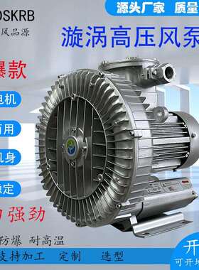 EXIIBT4防爆旋涡风机 CT4粉尘防爆漩涡气泵 耐高温隔爆鼓风机现货