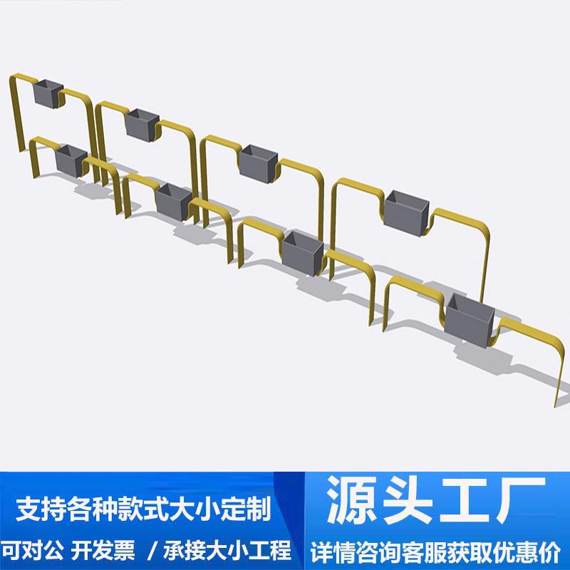 防电动车隔离栏不锈钢挡车杆人行道小区人车分流U形隔离护栏图片