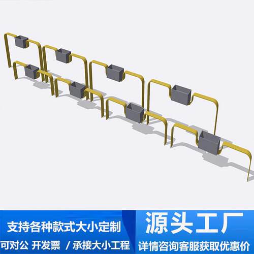 防电动车隔离栏不锈钢挡车杆人行道小区人车分流U形隔离护栏