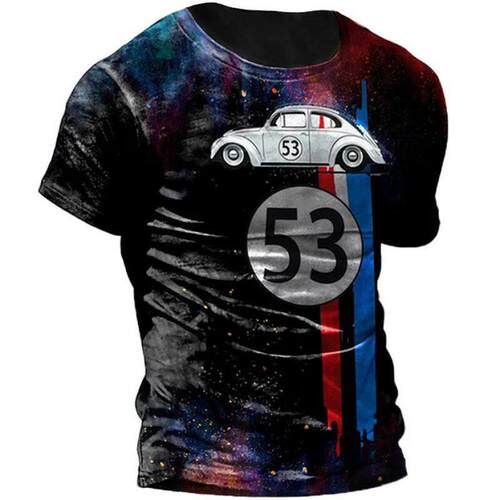 Vintage T Shirts For Men 3D Print American Top Short Sleeve