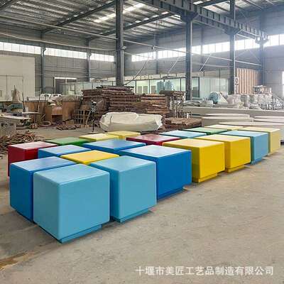 玻璃钢长正条坐凳公园椅异形长方形座椅商场户休闲椅学校LUG外麻