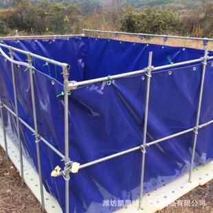 方形PVC支架鱼池镀锌板帆布鱼池水池大容量水产灌溉养殖蓄水池