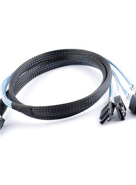 正向Mini SAS线36P SFF8087转4sata 7pin服务器1分4硬盘数据线1米