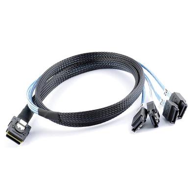 正向Mini SAS线36P SFF8087转4sata 7pin服务器1分4硬盘数据线1米