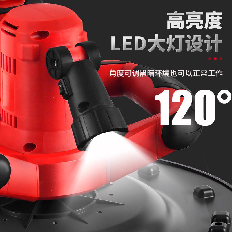 新款大功砂率488水泥浆收光地坪打机锂磨电手持电机动磨光带灯抹