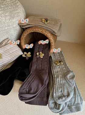 2025春秋新款A类棉儿童打底裤女童连裤袜星星连袜小花朵XX-506