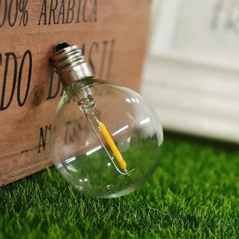 爆款G40灯串LED玻璃球泡E12美规75灯100灯庭院圣诞灯户外防水装饰
