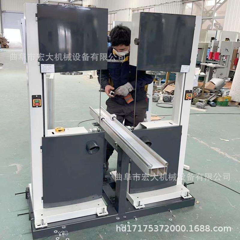 左右移动前后切割 滑轨推台泡沫塑料硬质海绵加工立式木工带锯机