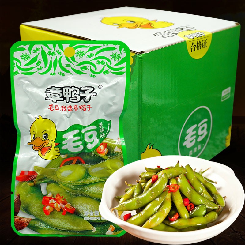 湖南特产常德章鸭子毛豆26g*30包 香辣味新鲜农家湘味酱卤下饭菜
