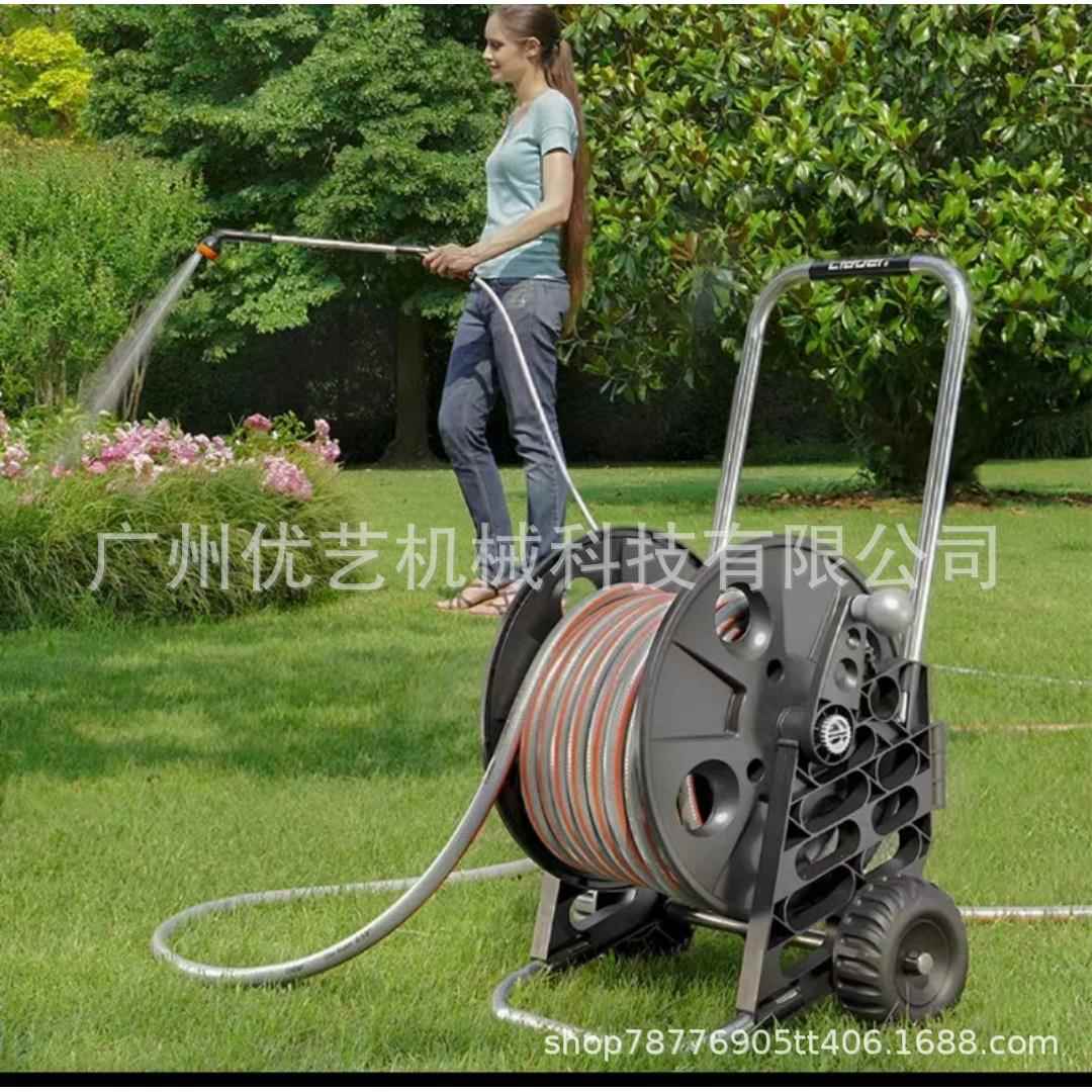 嘉霸进口花园庭院软管自动卷管器浇花水管收纳浇水车套装浇水器