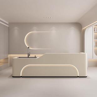 办公室水吧台一体柜公司咖啡店带单槽茶水间操作台水果店收银台