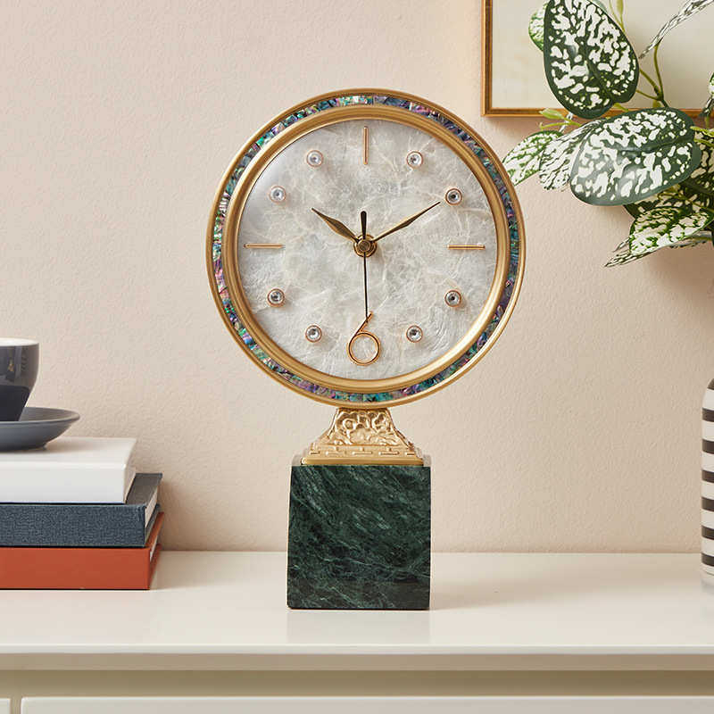 台式座钟客厅钟表摆件台钟家用简约现代轻奢黄铜坐钟摆钟桌面时钟,家居饰品,立钟/落地钟,淘宝优惠券,粉丝福利购,淘宝优惠卷