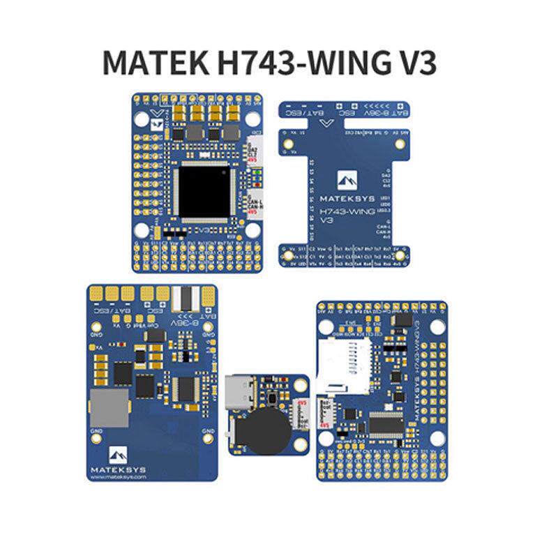 MATEK新品飞行控制器 H743-WING V3双摄像头输入飞控穿越机固定翼