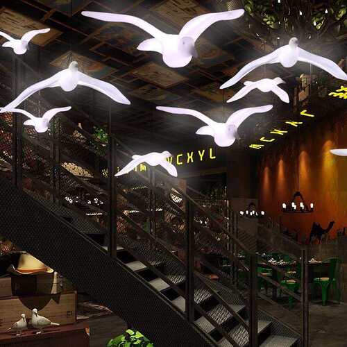 led户外造型灯白鹭雕塑发光摆件鸟类庭院草坪别墅园林水池景观灯