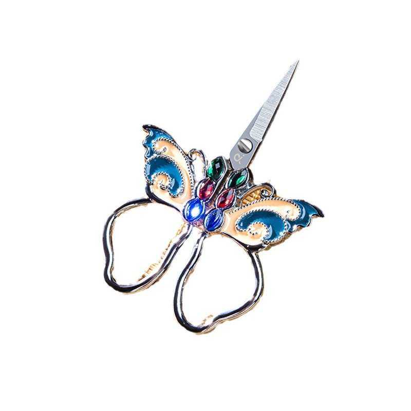 复古刺绣剪绣花小剪刀蝴蝶彩绘点钻茶叶剪轻奢古风布艺剪,居家日用,家用剪刀,淘宝优惠券,粉丝福利购,淘宝优惠卷