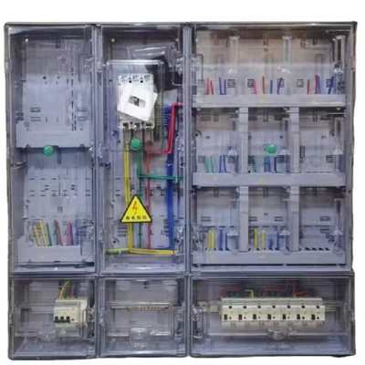 4位家用6箱塑料箱透明明装三相防雨多户电表户外1012电户四线动力