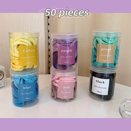 50 headbands,women ponytail elastic durable hair band headwe