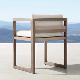 户外桌椅花园别墅防腐木家具庭院防水防晒售楼部民宿休闲实木长桌