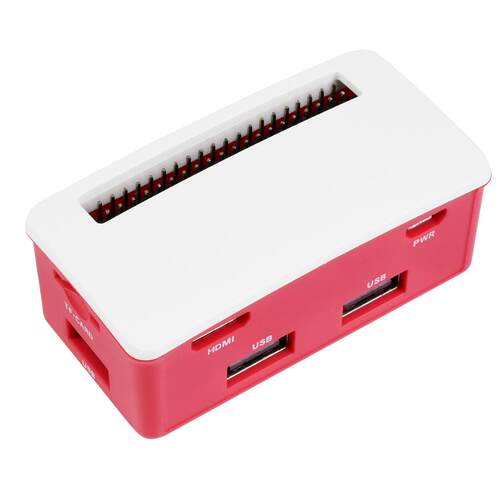 微雪HUB集线器扩展器 树莓派Zero外壳套件4路USB2.0红白磨砂外壳