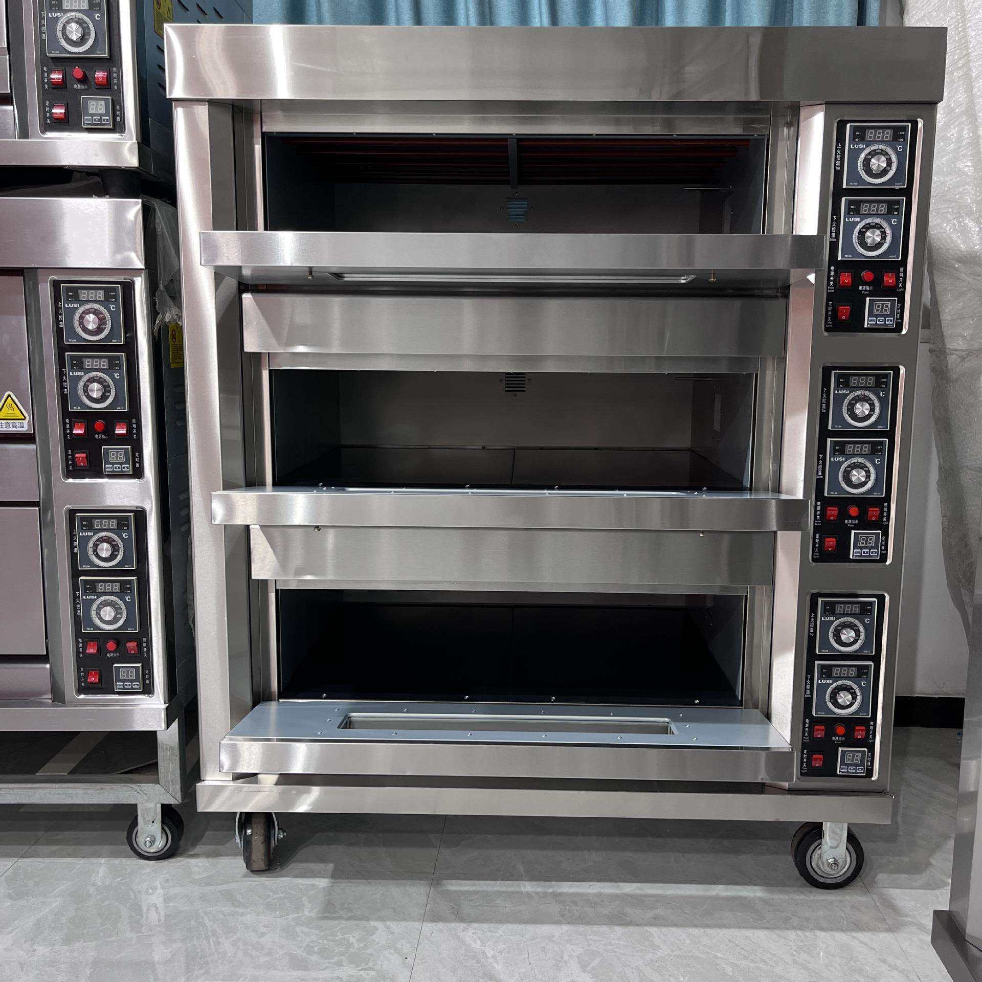 研麦3 layers Pizza oven 3层6盘披萨烤箱 Bakery equipment