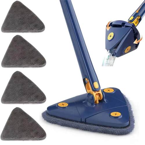 Triangle Cleaning Mop Telescopic 360° Rotatable Adjustable