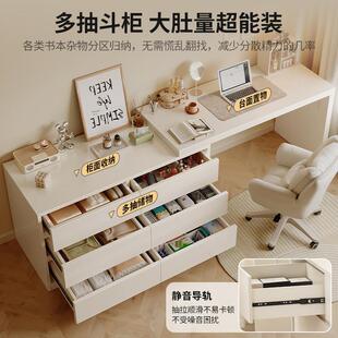 转角书级卧室半包围梳妆桌台一体轻奢现代高桌D100FD1感L型办公子