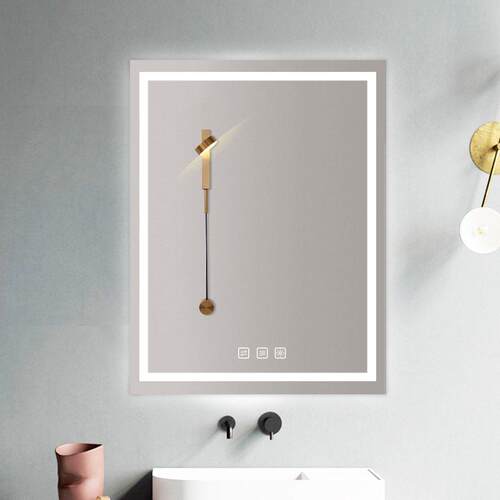 浴室镜触摸屏方形壁挂浴室镜子卫生间led带灯化妆除雾除雾镜子