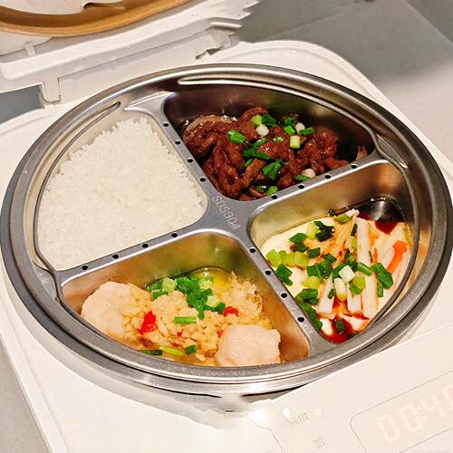 天猫正品多格蒸盘电饭锅分格不锈钢食品级电饭锅内蒸笼隔水蒸架蒸