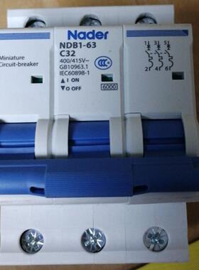 上海NADER原电器微型断路器NDB1-63156742PC1ANDB1-/632厂PC16
