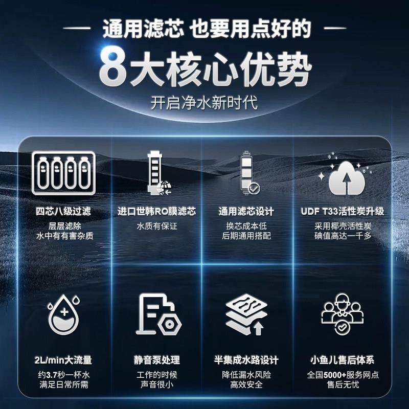 【热销TORPRO小鱼】儿通反用滤芯净水器O渗透滤水机家用厨房自来