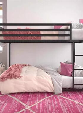 上2下铺双层床1层.8米儿童子母成年大人功实木多能铁艺架两高RPW0
