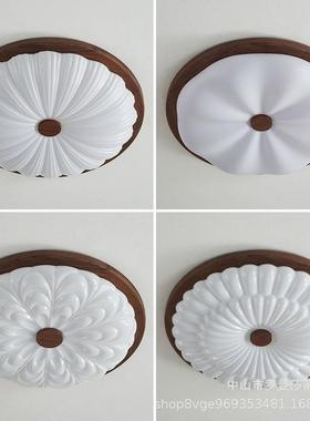 北美全黑胡桃木513吸顶灯光LED亚克力谱卧室书木房阳台榫卯结构质