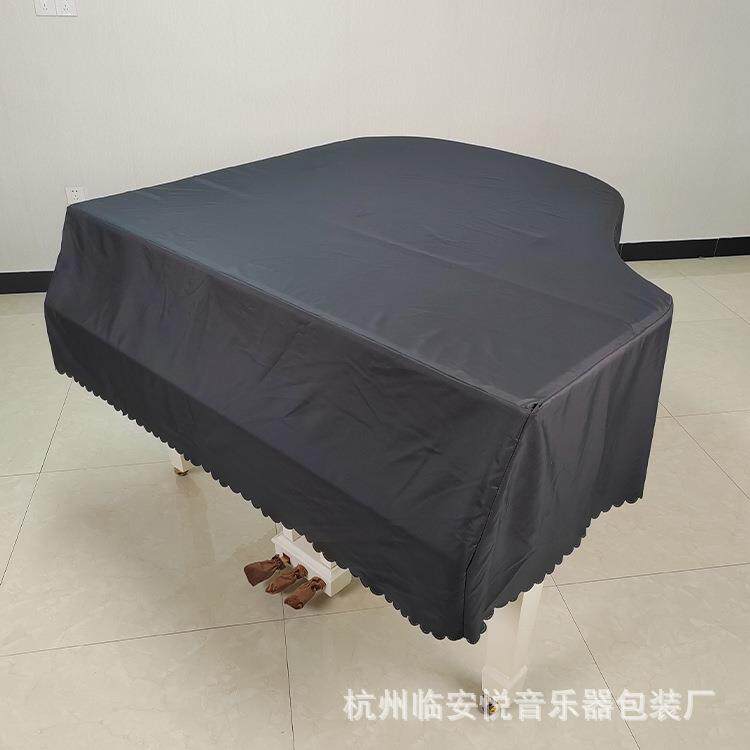 黑色防水复合布三角钢琴罩欧式琴罩布艺三角琴罩子简约现代钢琴套