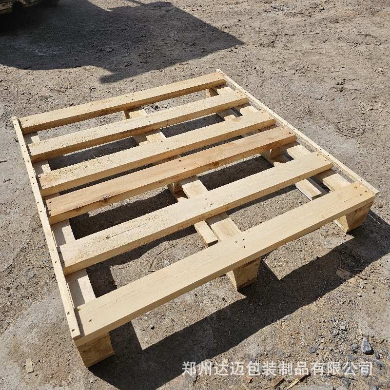 厂家批发实木托盘两面进叉 四面进叉 免熏蒸物流叉车地台板木卡板