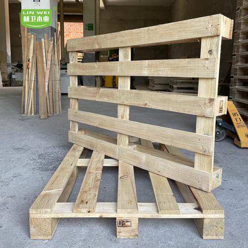 四面进叉欧标熏蒸实木托盘 林卫木业带IPPC章出口木栈板 物流木卡