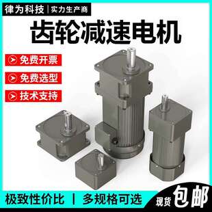 减速电机6W 三相交流微型变速马达220V 750W齿轮调速马达小型单相